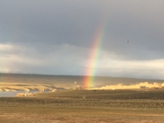 Rainbow in Bishop, CA.